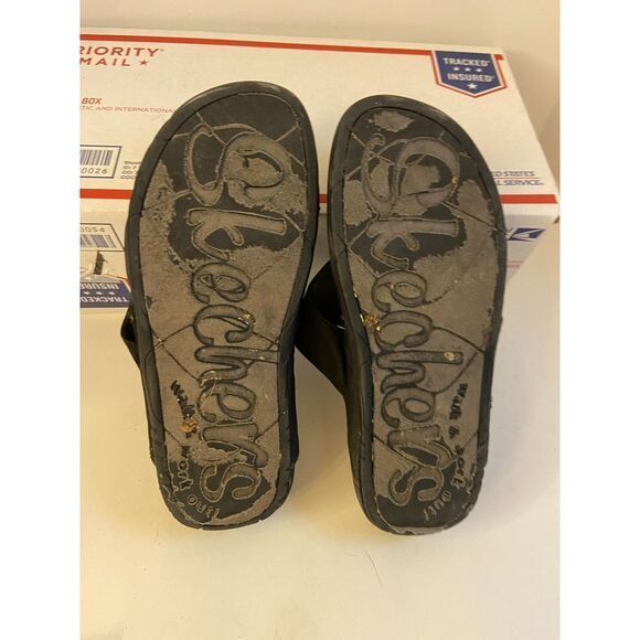 Skechers Black Bling Tone Up Sandals size 9 - Picture 4 of 4